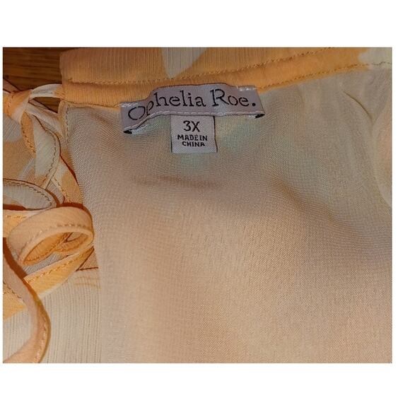 Ophelia Roe Peach and Cream Halter Top Lined with Adjustable Straps Women's 3X - Picture 6 of 8